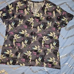 Disney Black and Green Tinkerbell Top